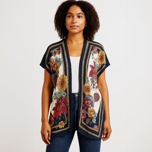 *VINTAGE* Anthropologie Moth Kimono Knit Cardigan